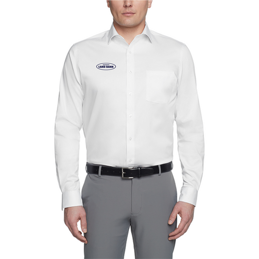 MS Land Bank Men's Van Heusen Broadcloth Button Down Shirt